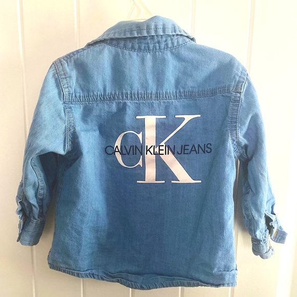 Calvin Klein Jeans Other - Calvin Klein baby boy button up, denim color, size 12mo